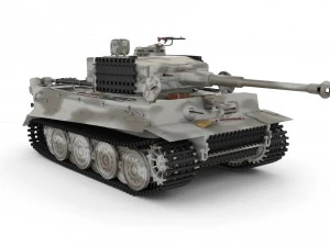 panzer tiger tank late 1944 v3 with interior 3D Model