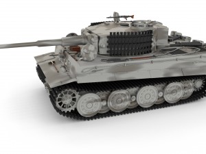 panzer tiger tank late 1944 v3 with interior 3D Model