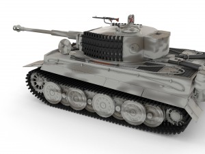 panzer tiger tank late 1944 v3 with interior 3D Model