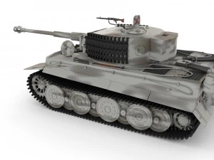 panzer tiger tank late 1944 v3 with interior 3D Model