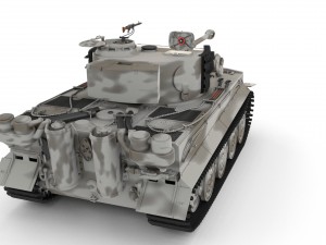 panzer tiger tank late 1944 v3 with interior 3D Model