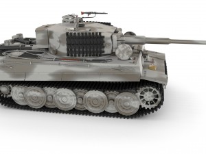 panzer tiger tank late 1944 v3 with interior 3D Model