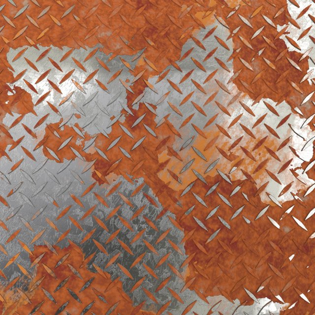 weathered diamond plate 3D मॉडल .c4d .max .obj .3ds .fbx .stl .blend 