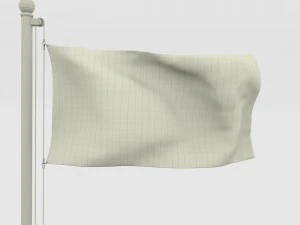 animated us flag 3D Model