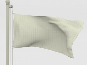 animated us flag 3D Model
