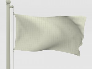 animated us flag 3D Model