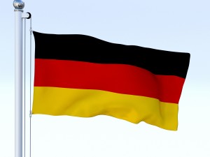 animated german flag 3D Model