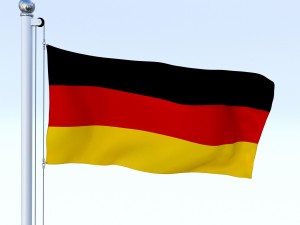 animated german flag 3D Модель