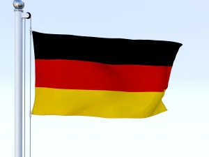animated german flag 3D Model