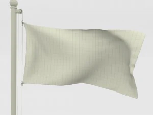 animated german flag 3D Model
