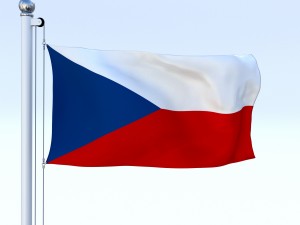 animated czech republic flag 3D Model