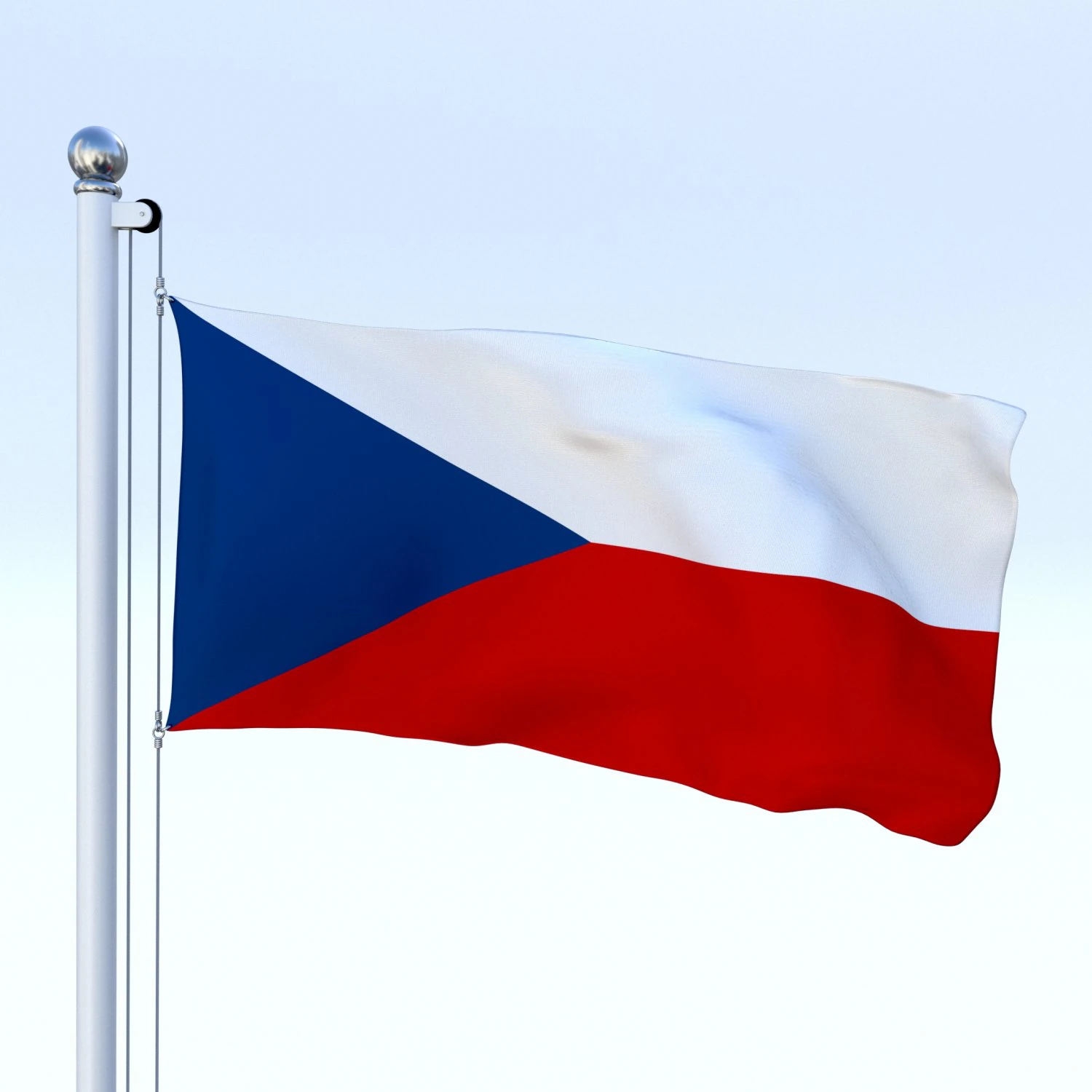 animated czech republic flag 3D Model .c4d .max .obj .3ds .fbx .stl .blend