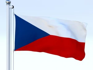 动画捷克共和国国旗 3D 模型