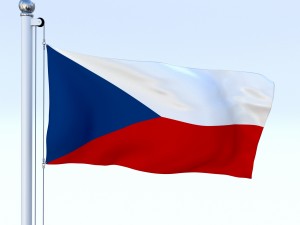 animated czech republic flag 3D Model