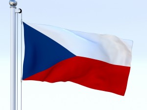 animated czech republic flag 3D Model