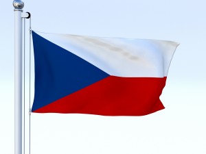 animated czech republic flag 3D Model