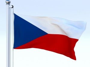 animated czech republic flag 3D Model
