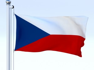 animated czech republic flag 3D Model