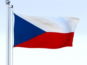 animated czech republic flag 3D Model