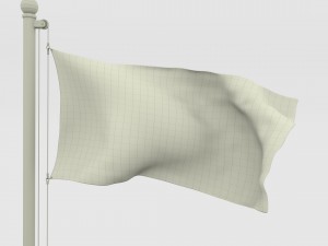 animated czech republic flag 3D Model
