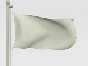 animated czech republic flag 3D Model