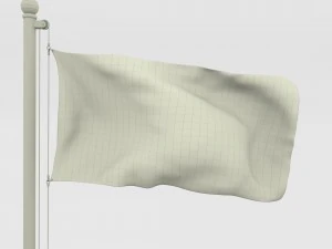 animated czech republic flag 3D Model