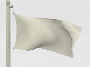 animated chinese flag 3D Model