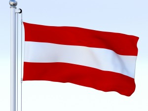 animated flag austria 3D Model