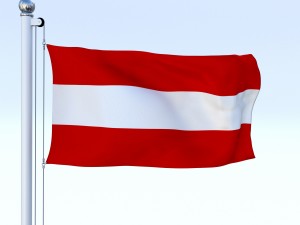 animated flag austria 3D Model