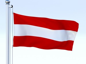 animated flag austria 3D Model