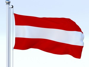 animated flag austria 3D Model