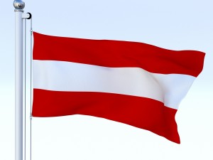 animated flag austria 3D Model
