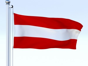 animated flag austria 3D Model