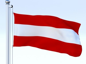 animated flag austria 3D Model