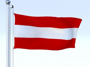 animated flag austria 3D Model