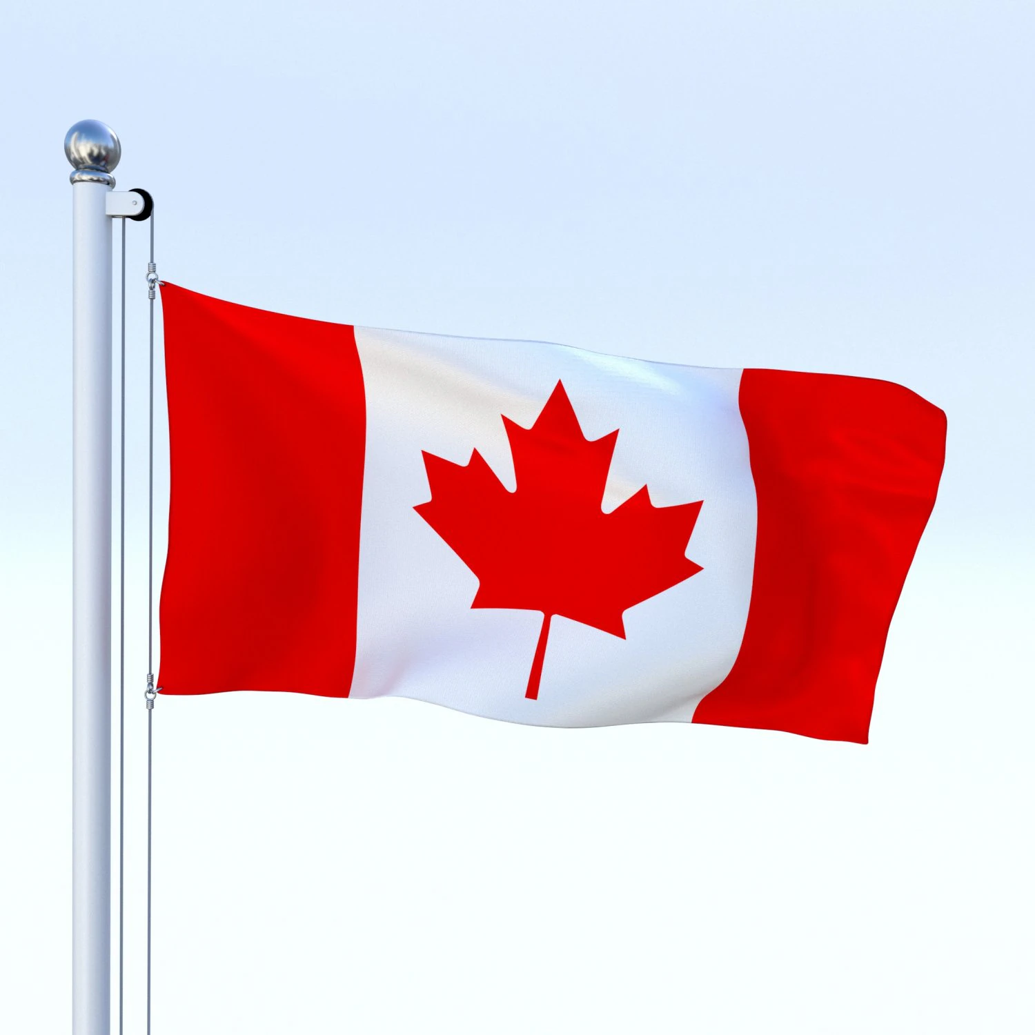 animated canadian flag 3D Model .c4d .max .obj .3ds .fbx .stl .blend
