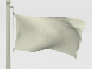 animated australian flag 3D Model