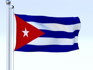 animated cuba flag 3D Модель