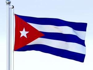 animated cuba flag 3D Модель