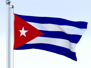 animated cuba flag 3D Модель