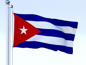 animated cuba flag 3D Модель