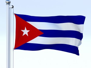 animated cuba flag 3D Модель