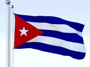 animated cuba flag 3D Модель