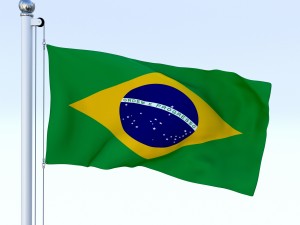 animated brazil flag 3D Model
