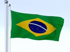 animated brazil flag 3D Модель