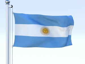 animated argentina flag Modèle 3D