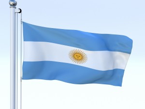 animated argentina flag Modèle 3D