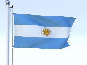 animated argentina flag Modèle 3D