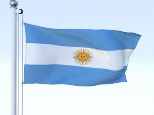 animated argentina flag Modèle 3D