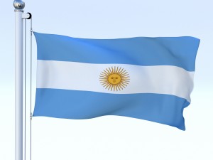 animated argentina flag Modèle 3D